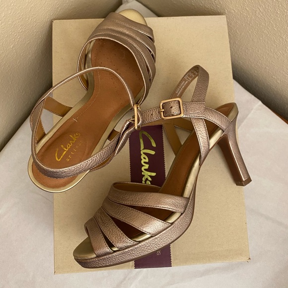 Clarks Shoes - CLARKS Mayra Poppy Strappy Heels